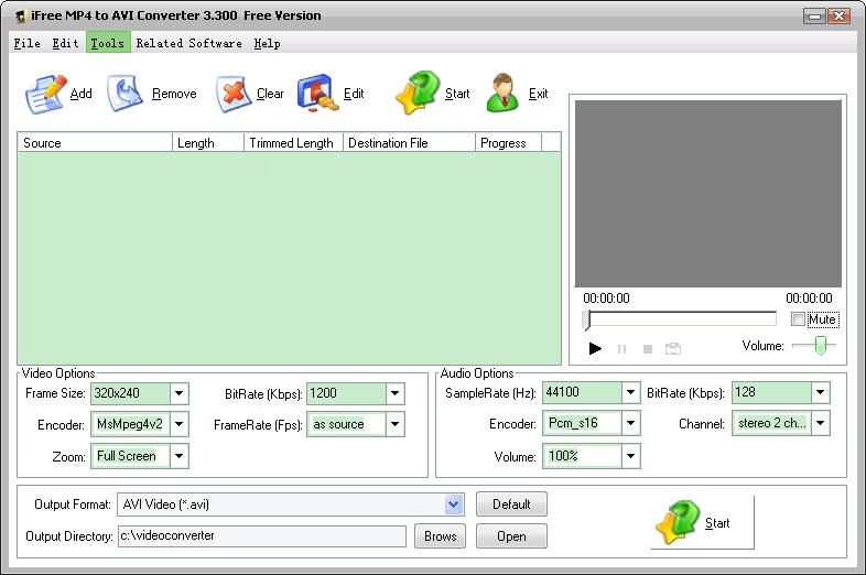 mp4转avi视频转换器(iFree MP4 to AVI Converter) v3.3.0 官方版0