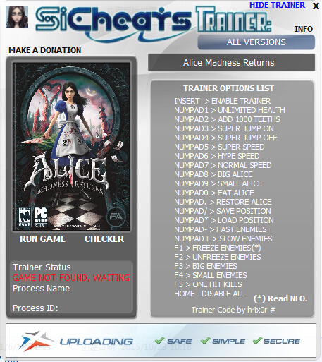 爱丽丝疯狂回归十五项修改器 +15 绿色版0