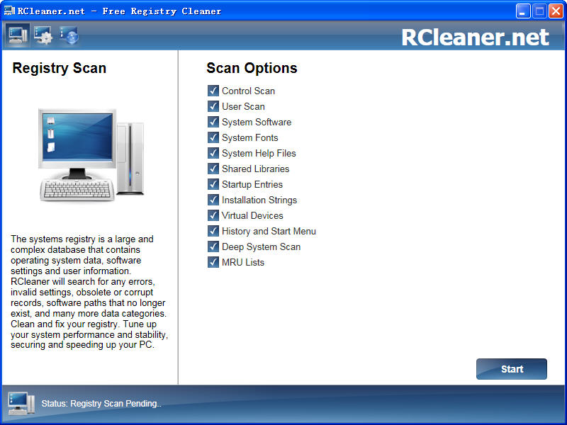 RCleaner(注册表清理器) v5.50.6911 官方版0