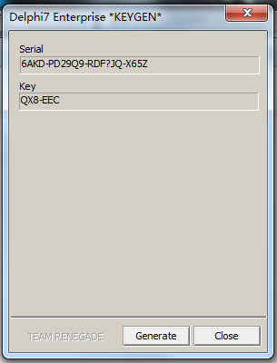 delphi7注册机 delphi7序列号