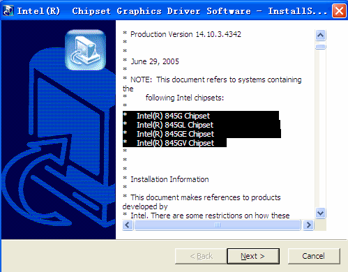 英特尔Intel 82845G集成显卡驱动程序 官方版0
