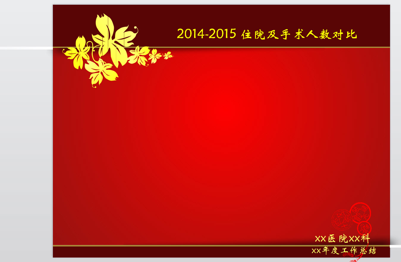 医院年度工作总结ppt模板 红色大气版2