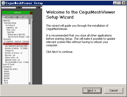 cegui mesh viewer(.mesh格式文件查看) v1.0.6 官方最新版0