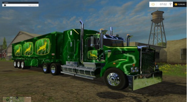 模拟农场15碧绿重卡MOD 绿色版1