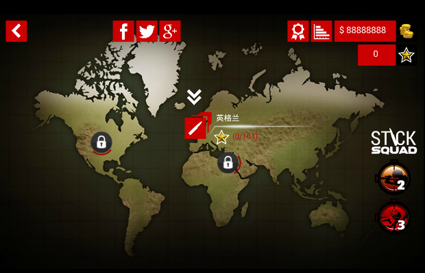 火柴人狙击手4生死狙击汉化修改版(stick squad 4 ) v1.0.3 安卓无限金币版_武器解锁0