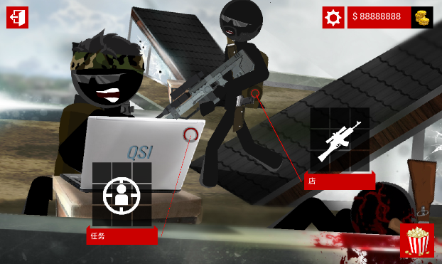 火柴人狙击手4生死狙击汉化修改版(stick squad 4 ) v1.0.3 安卓无限金币版_武器解锁1