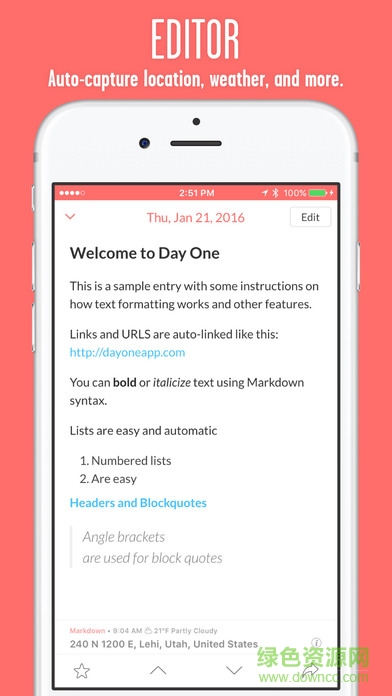 day one ios版(日记软件) v6.5 苹果版1