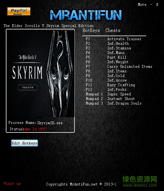 上古卷轴5天际重制版十四项修改器 v1.147 绿色通用版0