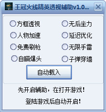 王冠火线精英透视辅助 v1.5 绿色版0