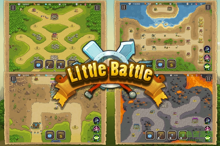 小小战役刀塔塔防内购修改版 v2.5 无限钻石安卓版1