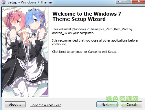 windows7拉姆雷姆主题 windows7拉姆雷姆主题