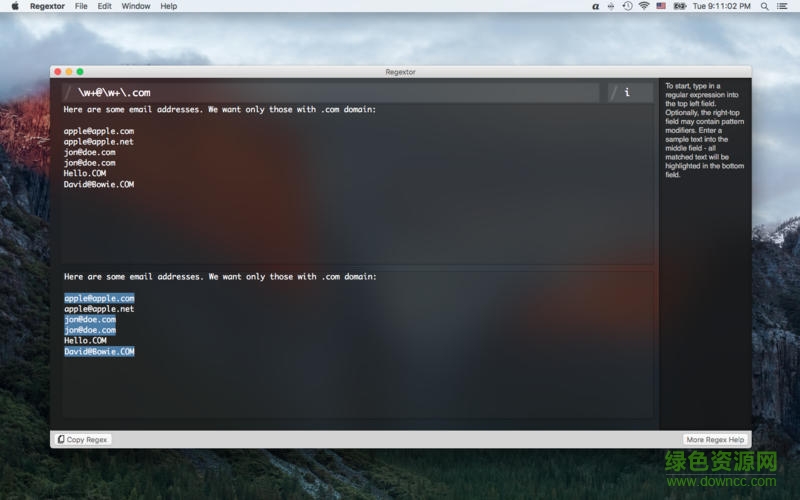 regex for mac版 regex mac版