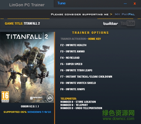 泰坦陨落2十项修改器 64位正式版0