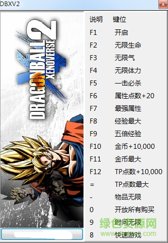 龙珠超宇宙2十六项修改器 v1.02 中文版0