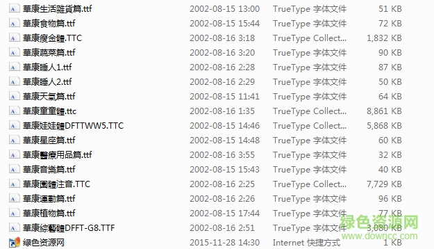 华康超可爱电子杂志字体打包 40款0