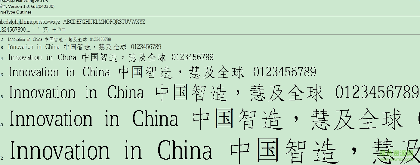 王汉宗仿宋体—标准 0