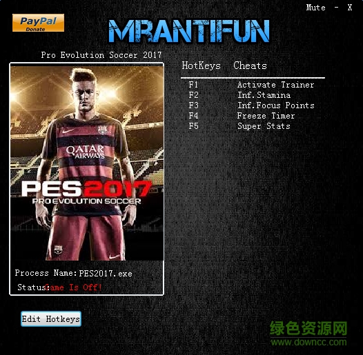 实况足球2017四项修改器 v1.02 通用版0