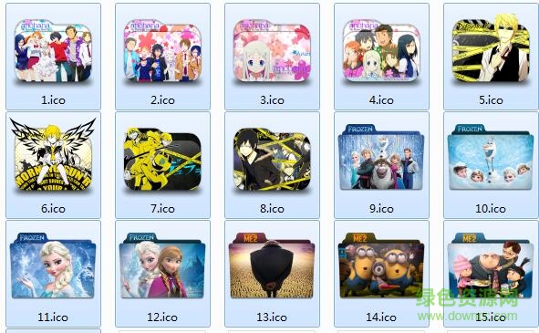 动漫人物文件夹图标素材 共28款0