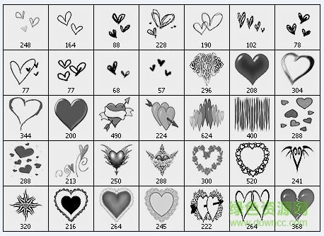 ps心形画笔 55款0