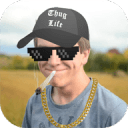 戴墨镜叼烟特效app(Thug life photo sticker maker)