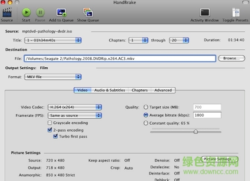 handbrake中文版 mac v1.0.7 最新版0