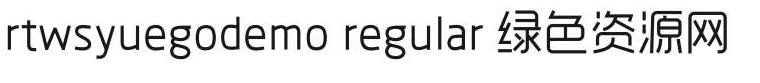 rtwsyuegodemo regular字体