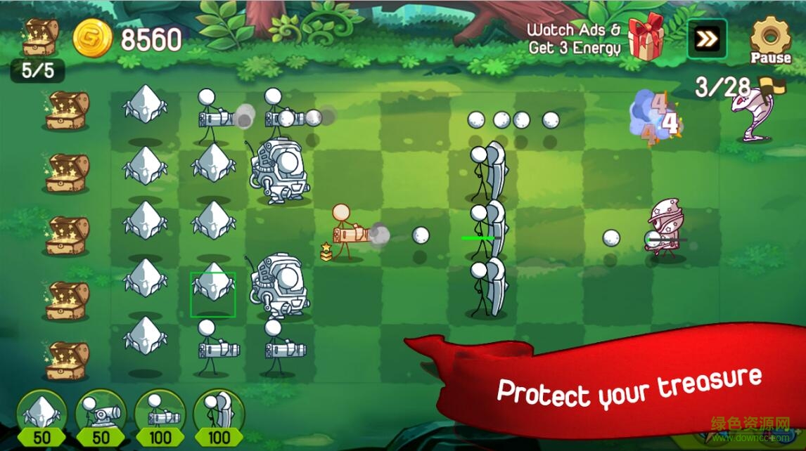 火柴人防御卡通战争内购 v1.2.5 安卓无限钻石版1