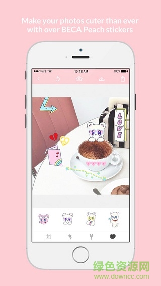 beca peach软件ios版(相册贴纸) v1.0 iphone版0
