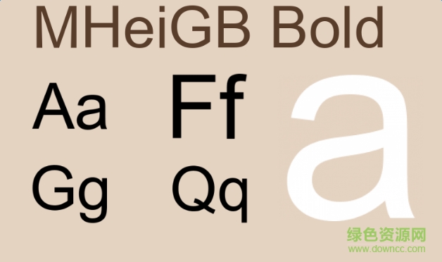 mheigb-bold-u字体 0