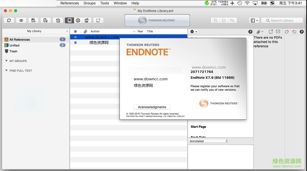 endnote x8 for mac v8.0.0 苹果电脑版0