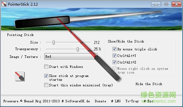 PointerStick(虚拟鼠标指针) v6.26 绿色免费版0