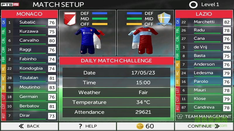 第一触感足球2017中文内购 v2.09 无限金币安卓版1