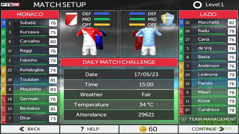 第一触感足球2017中文内购 v2.09 无限金币安卓版2