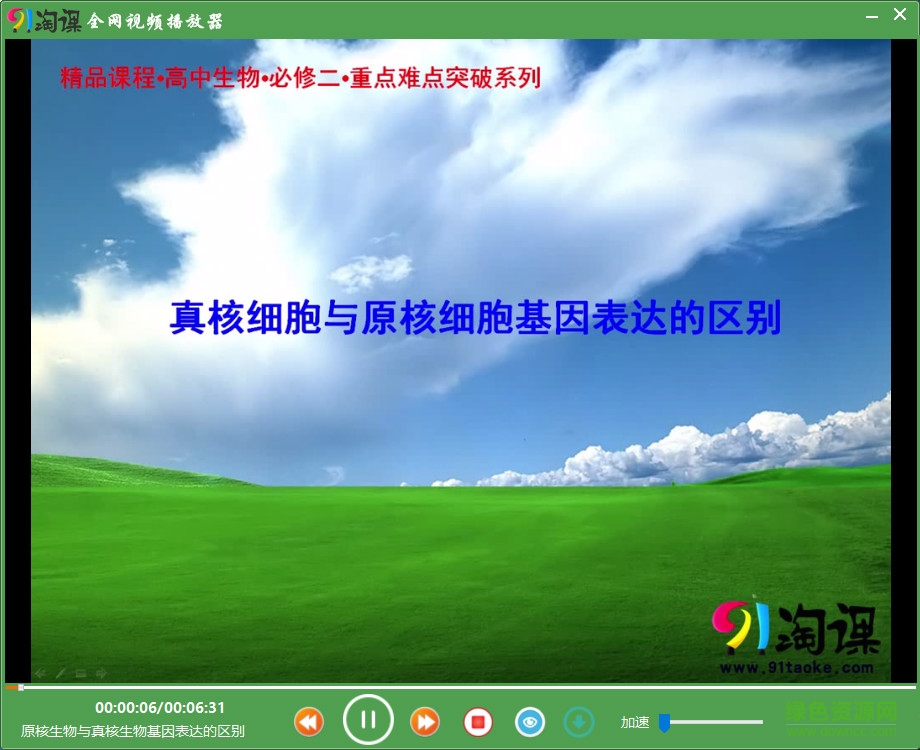 91淘课网全网视频播放器 v1.0 绿色版1