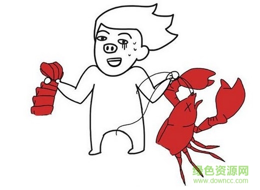 小龙虾我们走搞笑卡通表情包 0
