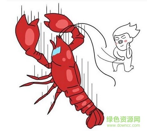 小龙虾我们走搞笑卡通表情包 1
