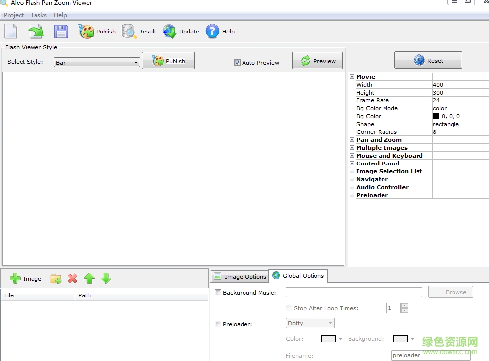 Aleo Flash Pan Zoom Viewer(SWF文件浏览器) v1.2 英文绿色特别版0