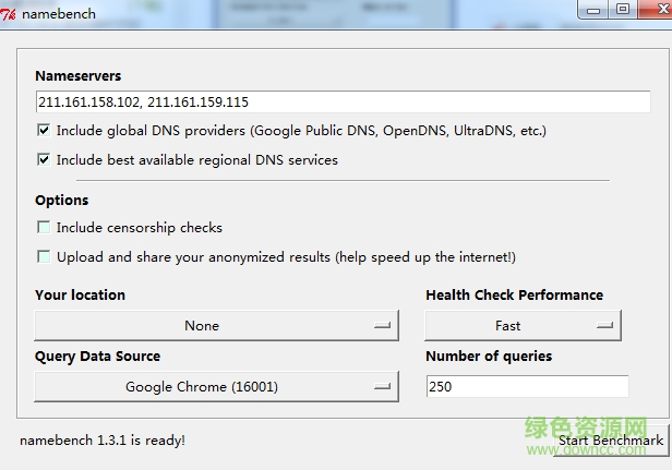 namebench汉化版 v1.3.1 绿色版0