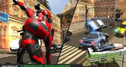 飞行机器人救援任务道具免费版(Flying Robot Grand City Rescue) v2.6 安卓中文版0