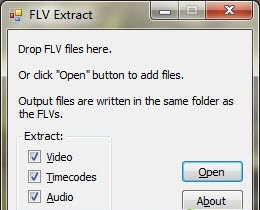 flv extract(flv提取mp3音频) v1.6.5 免费英文绿色版0
