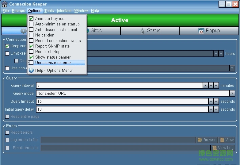 Connection Keeper(电脑自动重新拨号) v15.0 绿色免费版0