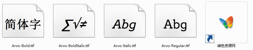 arvo字体四款(包括arvo-bold) 0
