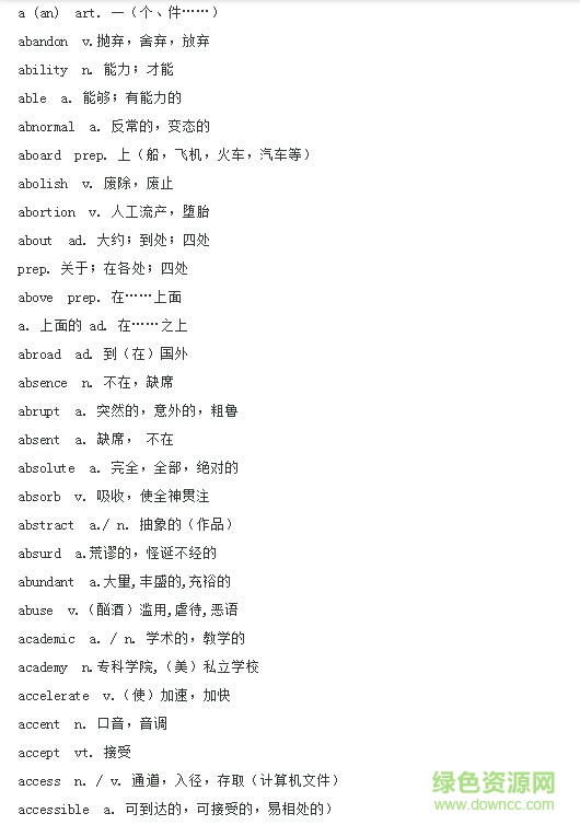 2020高考英语3500词汇(带音标) 最新大纲电子版_doc/txt/excel0