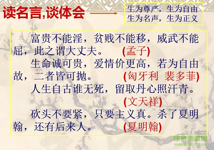 鱼我所欲也ppt免费 附原文及翻译0