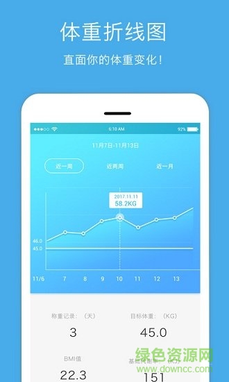 手机体重记录软件(标准体重记录) v1.3 安卓版1