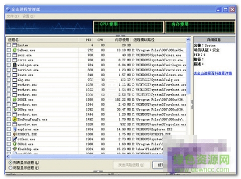 金山清理专家进程管理器 金山进程管理工具下载