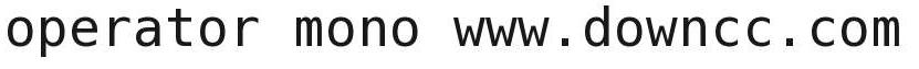 operator mono font