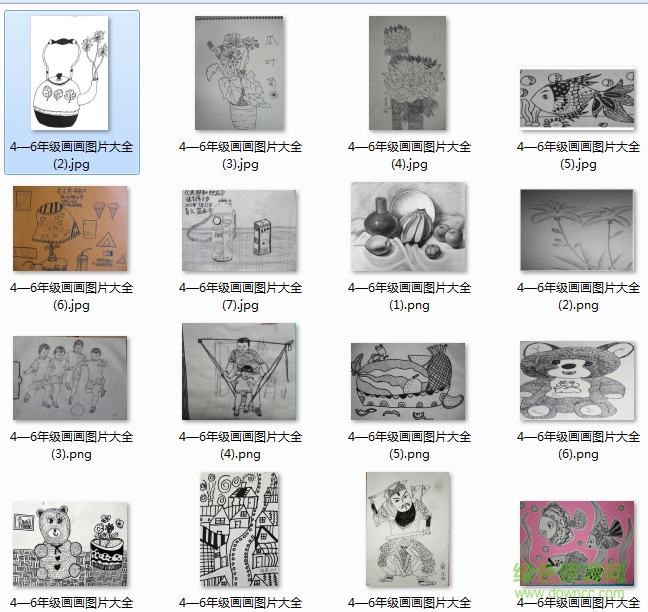 4一6年级线描图片大全简单漂亮 16张1