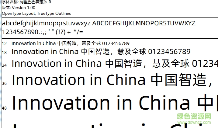 阿里巴巴普惠字体 官方ttf版0