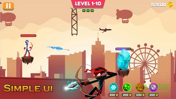 弓箭手火柴人无限金币版 v6.1 安卓中文版1